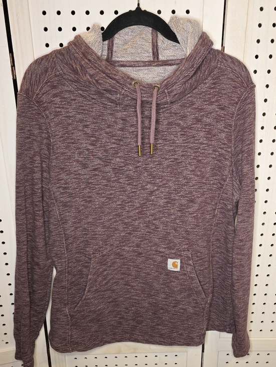 Carhartt Tops - Carhartt Heathered Newberry Mauve/Maroon Pullover Hoodie Sweatshirt Large